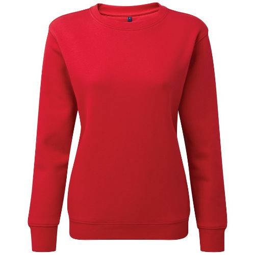 Asquith & Fox Women's Organic Crew Neck Sweatshirt Cherry Red